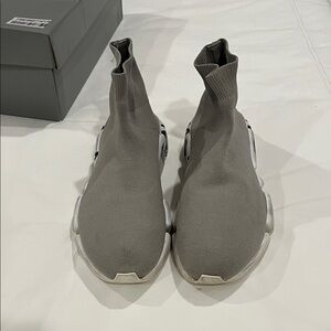 Balenciaga Men's Taupe Sock Sneakers